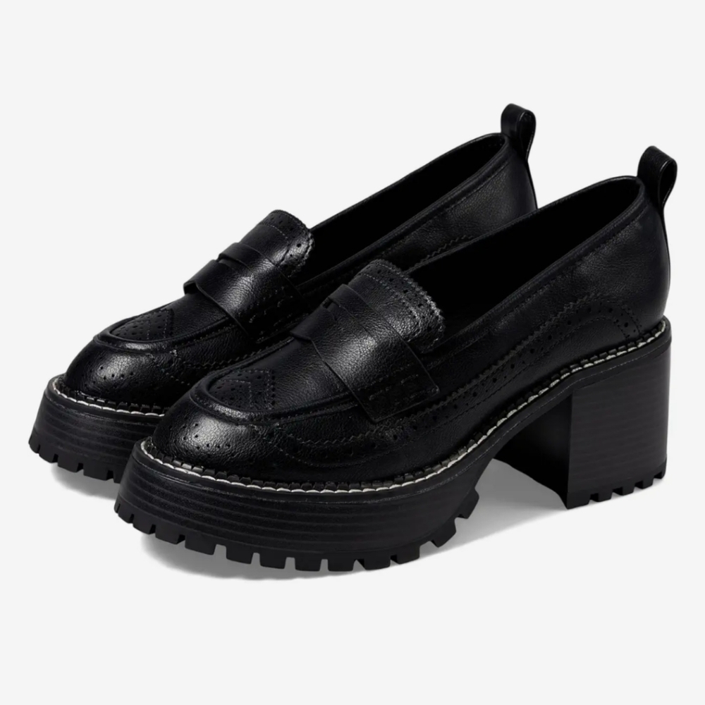 MIA Deena Black  Y2K 90s platform loafers Sz 9